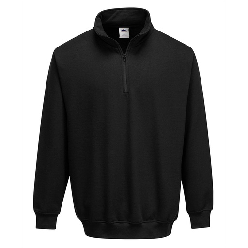 B309 Sorrento Zip Neck Sweatshirt - Black