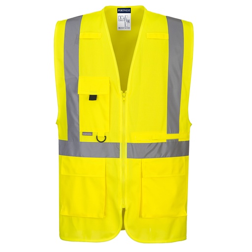 C357 HiVz Exec Vest with Tablet Pocket - Yellow