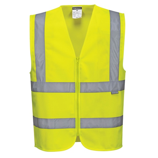 C375 HiVis Zipped Band & Brace Vest - Yellow