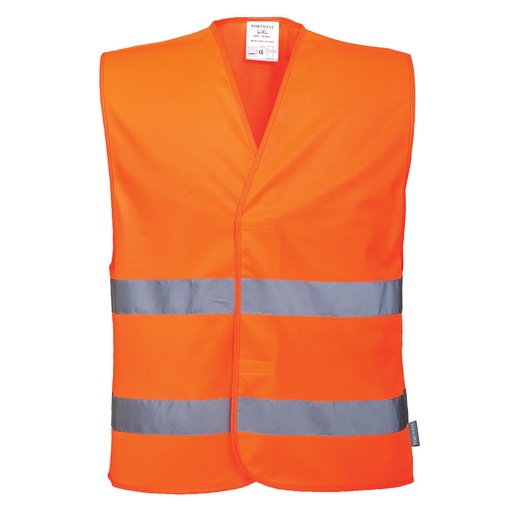 C474 Hi-Vis Two Band Vest - Orange