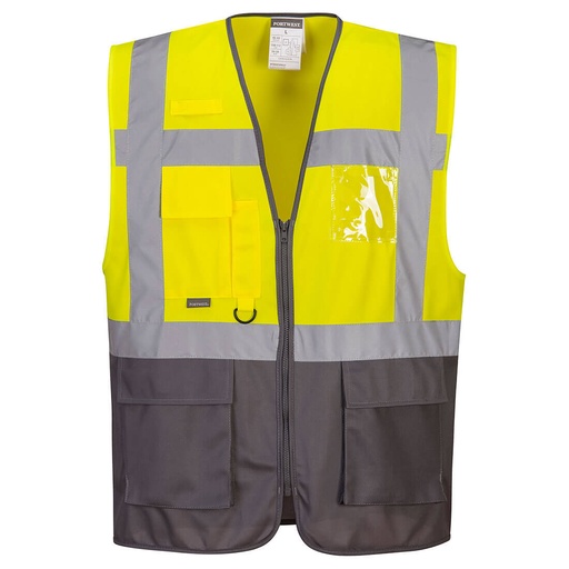 C476 Warsaw Executive Vest - Yellow/Grey