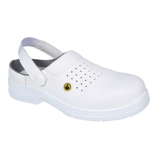 FC03 Esd Perforated Safety Clog Sb Compositelite - White