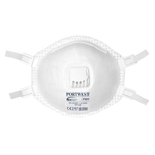 [Portwest P301WHR] P301 Ffp3 Valved Respirator - White