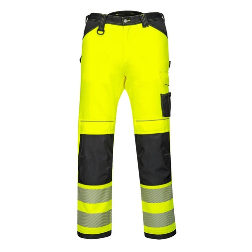 PW303 Pw3 HiVis Ltwgt Stretch Trouser - Yellow/Black