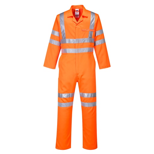 RT42 HiVis Poly-Cotton Coverall Ris - Orange - Regular