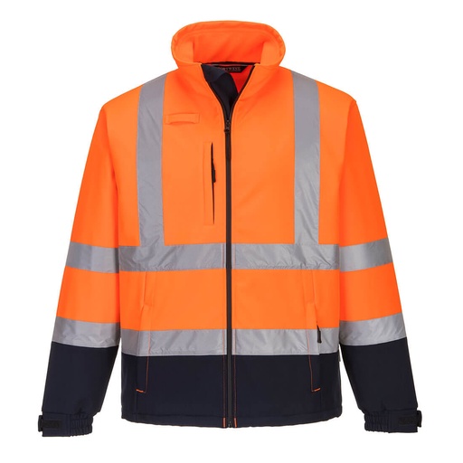 S425 Hi-Vis Contrast Softshell (3L) - Orange/Navy