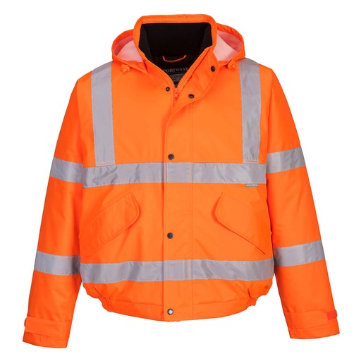 S463 Hi-Vis Bomber Jacket - Orange