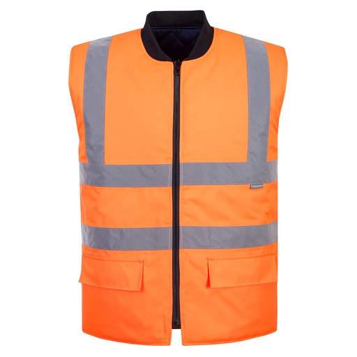 S469 Hi-Vis Reversible Bodywarmer - Orange