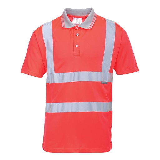 S477 Hi-Vis Short Sleeve Polo - Red