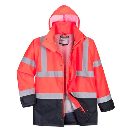 S768 Hi-Vis Executive 5-in-1 Jacket - Red/Navy