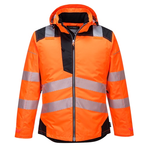 T400 Pw3 Hi-Vis Winter Jacket - Orange/Black