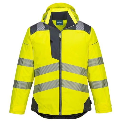 T400 Pw3 Hi-Vis Winter Jacket - Yellow/Grey