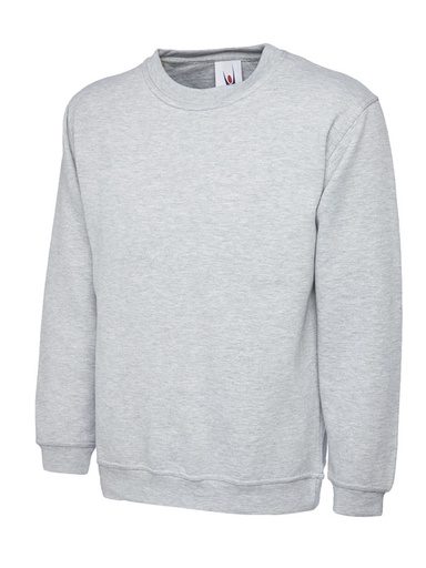 Uneek 203 Classic Sweatshirt - Heather Grey