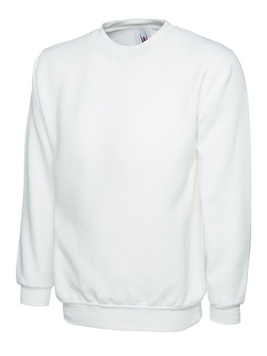 Uneek 203 Classic Sweatshirt - White