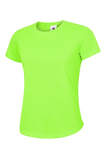 Uneek 316 Ladies Ultra Cool T-Shirt - Electric Green