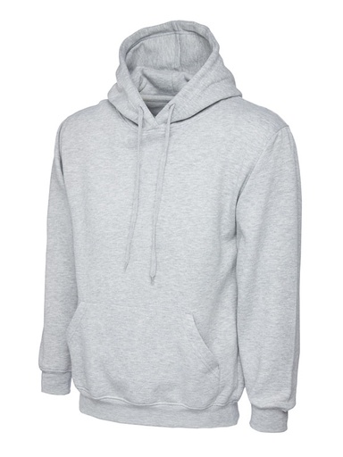 Uneek 501 Premium Hooded Sweatshirt - Heather Grey