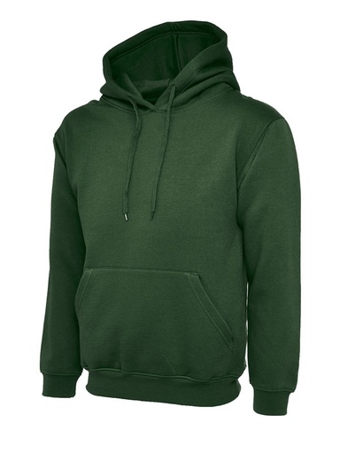 Uneek 502 Classic Hooded Sweatshirt - Bottle Green