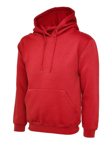 Uneek 502 Classic Hooded Sweatshirt - Red