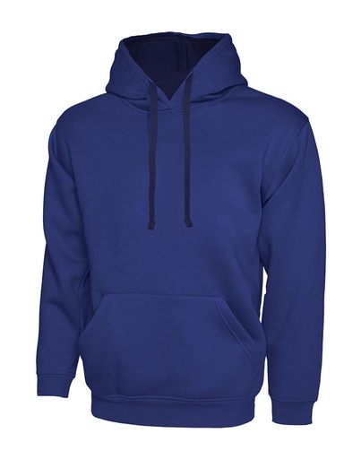 Uneek 507 Contrast Hooded Sweatshirt - Royal/Navy