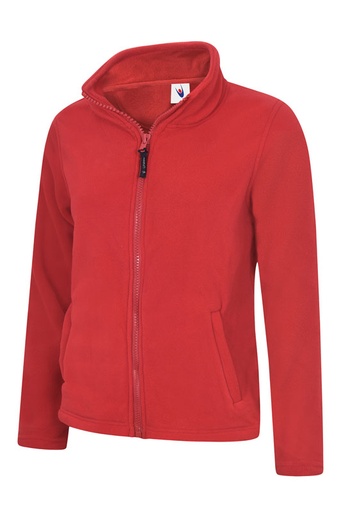 Uneek 608 Ladies Classic Full Zip Fleece Jacket - Red