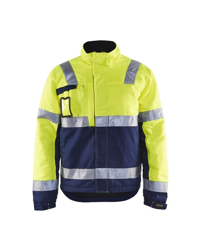 Blaklader 486218113389 Hi-Vis winter jacket - Hi-Vis Yellow/Navy Blue