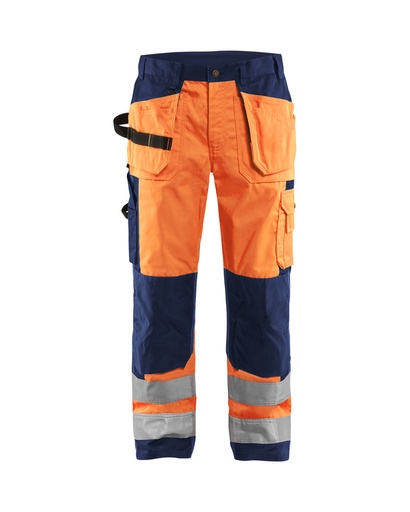 Blaklader 153318605389 Hi-Vis trousers - Orange/Navy Blue