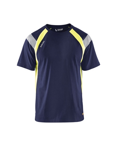 Blaklader 333210308833 T-shirt - Navy Blue/Hi-Vis Yellow