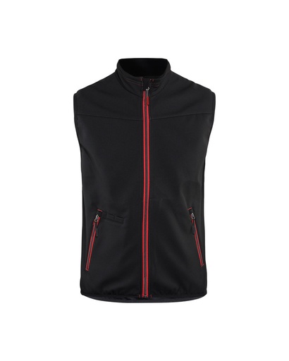 Blaklader 385025169956 Softshell Vest - Black/Red