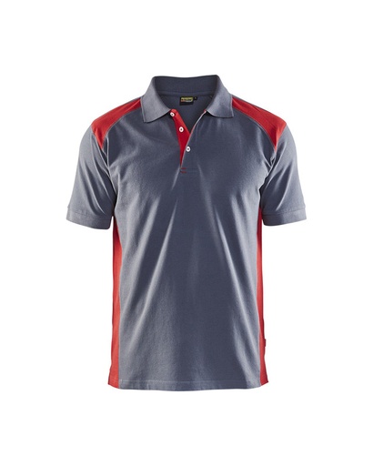 Blaklader 332410509456 Polo shirt - Grey/Red