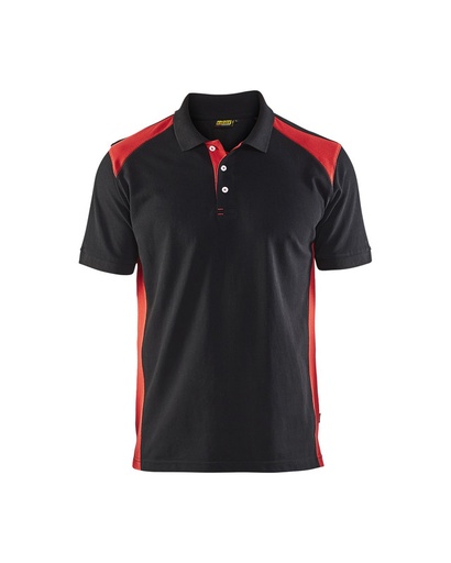 Blaklader 332410509956 Polo shirt - Black/Red