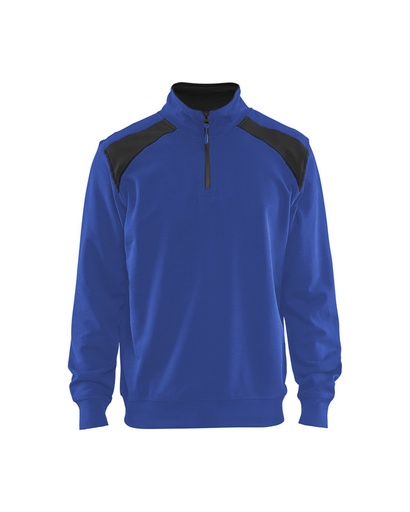 Blaklader 335311588599 Half-zip 2-tone sweatshirt - Cornflower Blue/Black