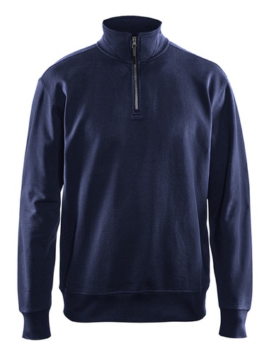 Blaklader 336911588900 Sweatshirt with half zip - Navy Blue