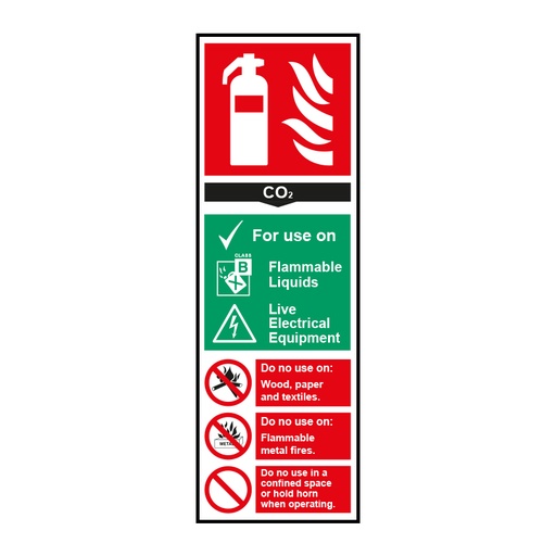 [HBS 15015] CO2 Fire Extinguisher - SAV (100 x 300mm)