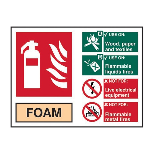 [HBS 14349] Fire extinguisher composite - Foam - SAV (200 x 150mm)