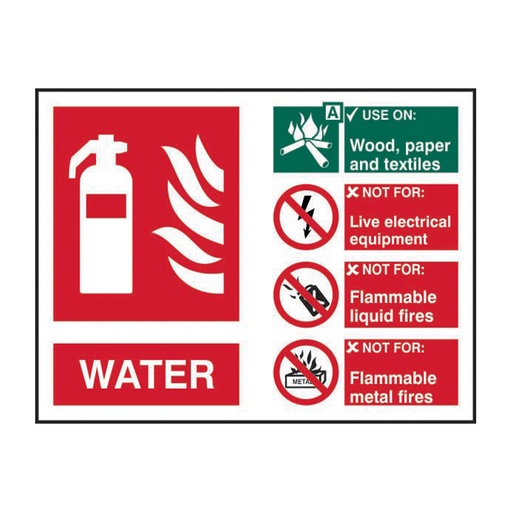 [HBS 14345] Fire extinguisher composite - Water - SAV (200 x 150mm)