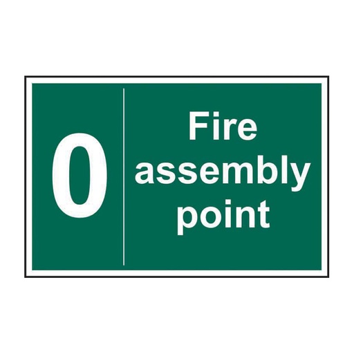 [HBS 12052] Fire assembly point 0 - SAV (300 x 200mm)