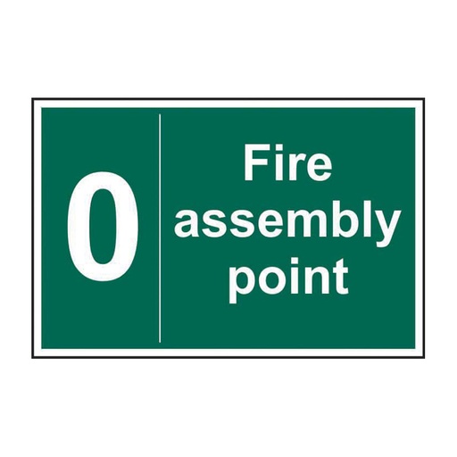 [HBS 12072] Fire assembly point 0 - SAV (600 x 400mm)