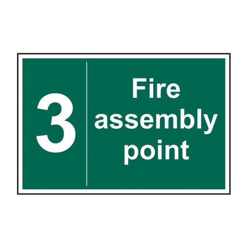 [HBS 12055] Fire assembly point 3 - SAV (300 x 200mm)