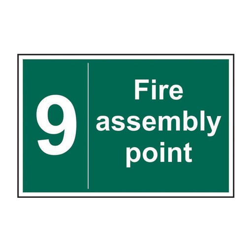 [HBS 12061] Fire assembly point 9 - SAV (300 x 200mm)