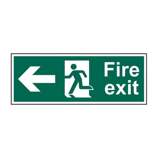 [HBS 12092-5] Fire exit (Man arrow left) - SAV (400 x 150mm)