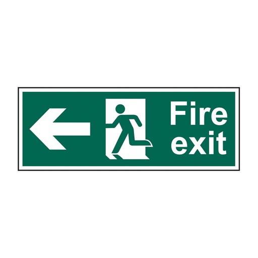 [HBS 12094] Fire exit (Man arrow left) - SAV (600 x 200mm)