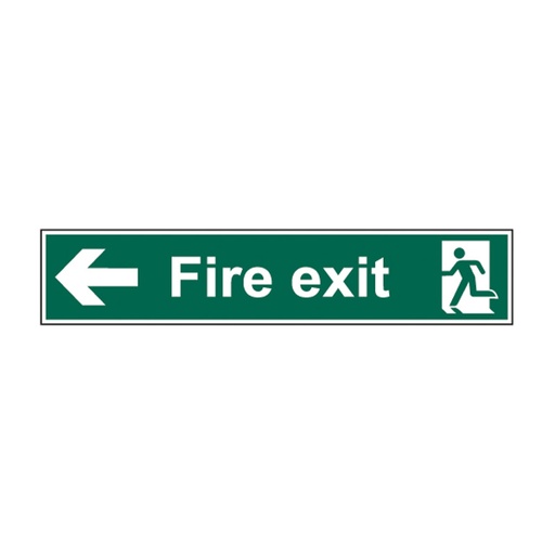 [HBS 12020] Fire exit (Man arrow left) - SAV (750 x 150mm)