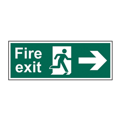 [HBS 12577] Fire exit (Man arrow right) - SAV (300 x 100mm)