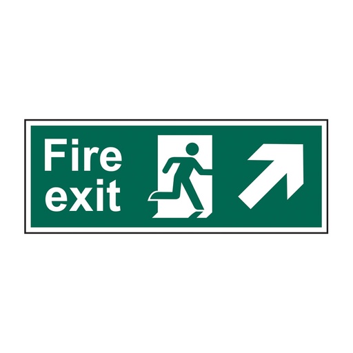 [HBS 12006] Fire exit (Man arrow up/right) - SAV (600 x 200mm)