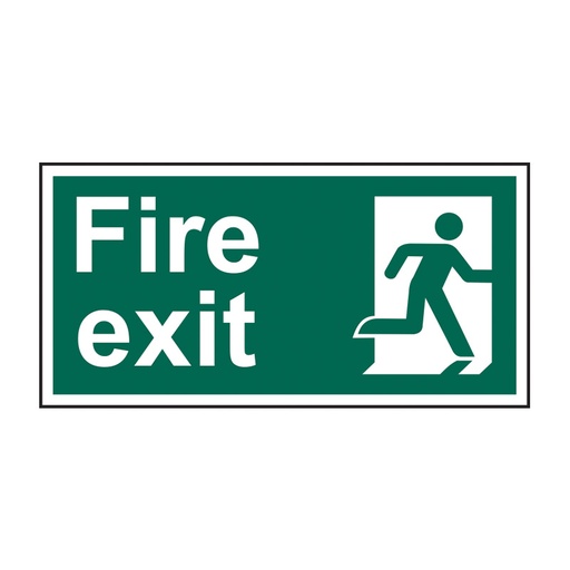 [HBS 12130] Fire exit (Man right) - SAV (400 x 200mm)