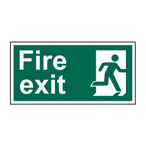 [HBS 12581] Fire exit (running man right) - SAV (300 x 100mm)