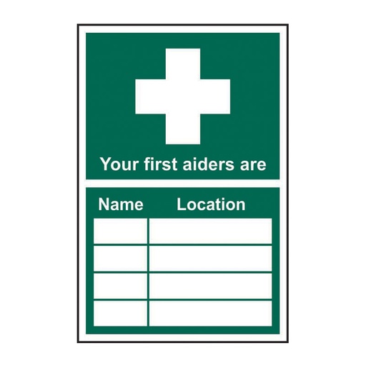 [HBS 14293] Your first aiders are... - SAV (200 x 300mm)