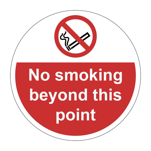 [HBS 13037] 400mm dia. No smoking beyond this point Floor Graphic