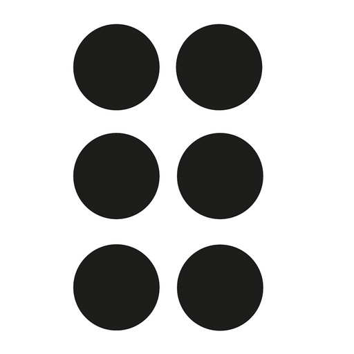 [HBS 16043] Black Circles - R9 Floor Signals (90mm Dia.) Pack of 100