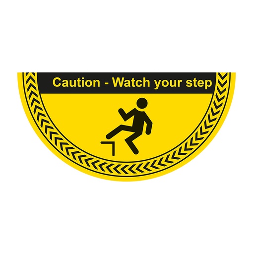 [HBS 16061] Caution Watch Your Step - R9 Floor Graphic (750mm x 375mm)